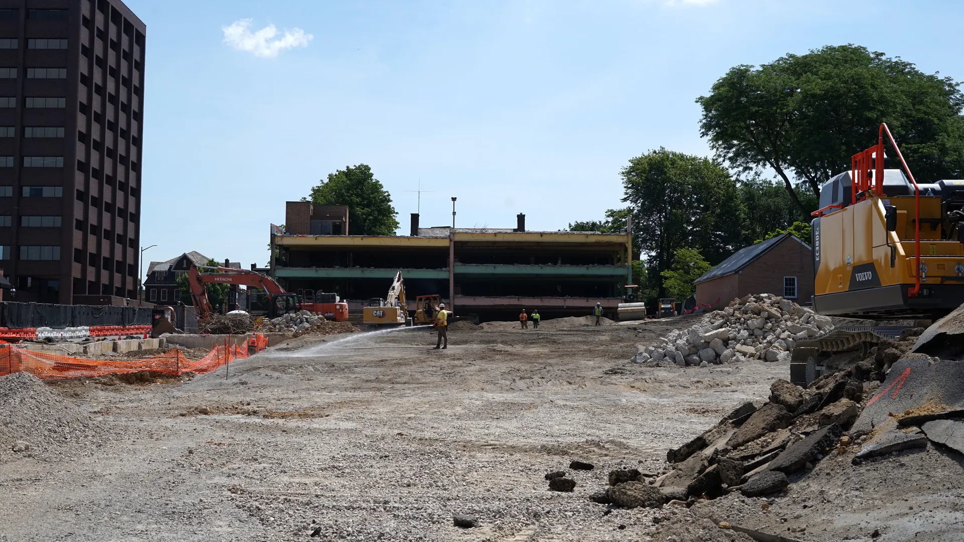 walnut st parking garage demolition bethlehem pa june 2024