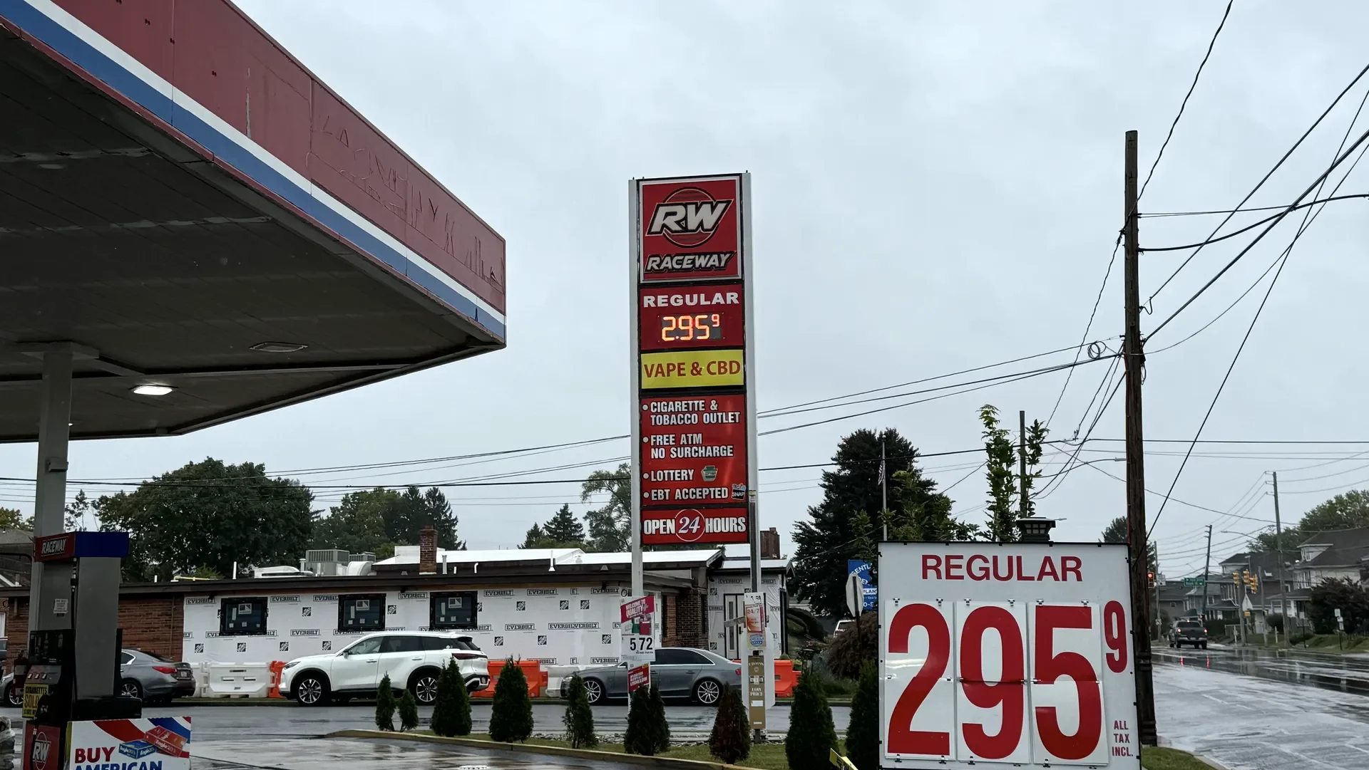 raceway gas station stefko bethlehem pa $2.95 gas september 25 2024