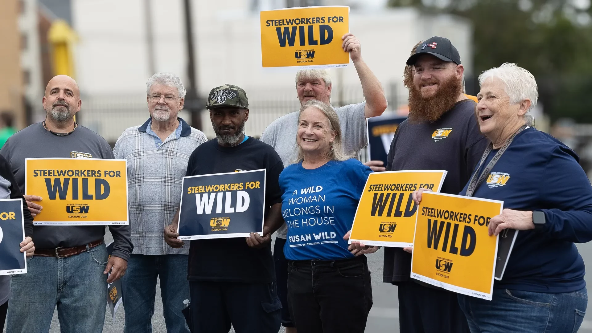susan wild holds rally at ibew international brotherhood of electric workers in allentown pa september 7th 2024