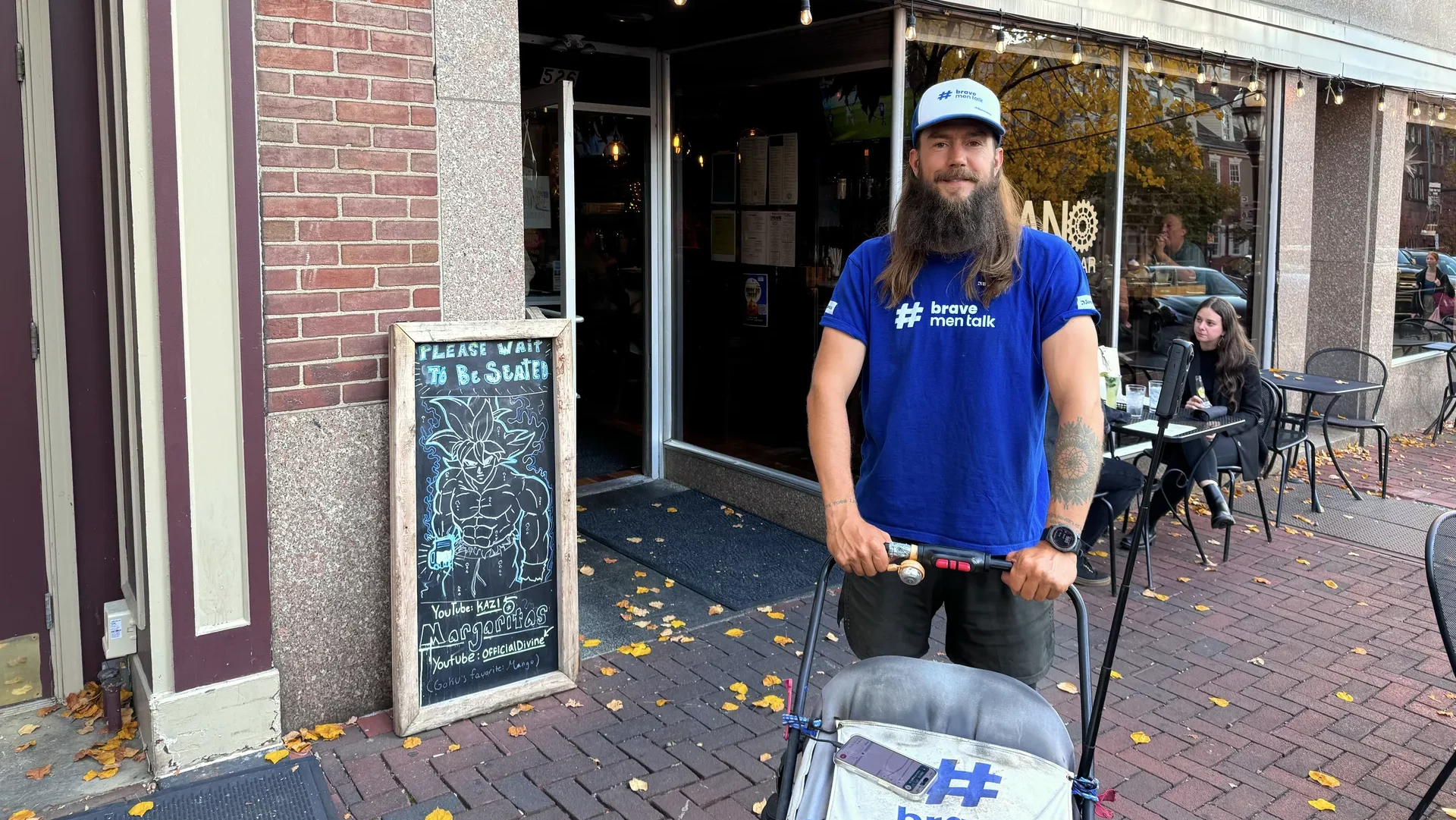 anton nootenboom poses for a photo in front of urbano in downtown bethlehem pennsylvania