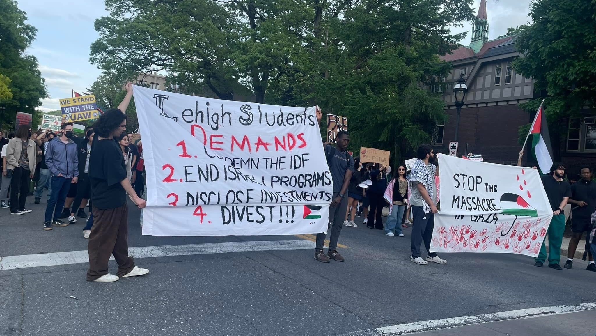 lehigh university spac gaza israel palestine protest