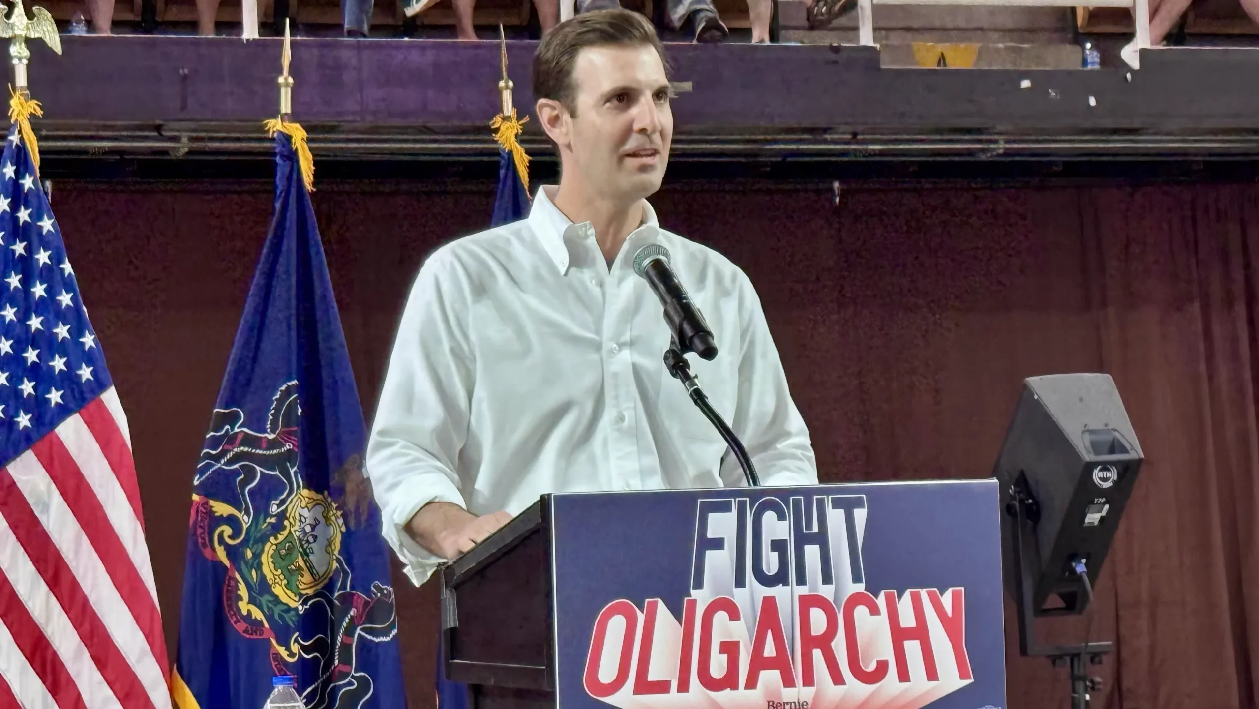 us rep chris deluzio at bernie sanders stabler bethlehem pa may 3 2025