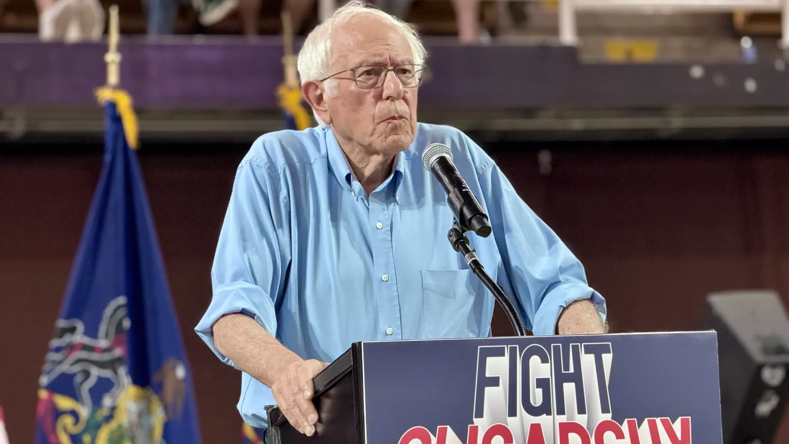 vermont senator bernie sanders at stabler arena bethlehem pa may 3 2025