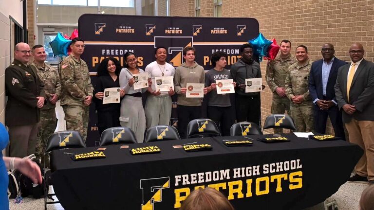 Freedom High School honors military-bound seniors with inaugural signing ceremony