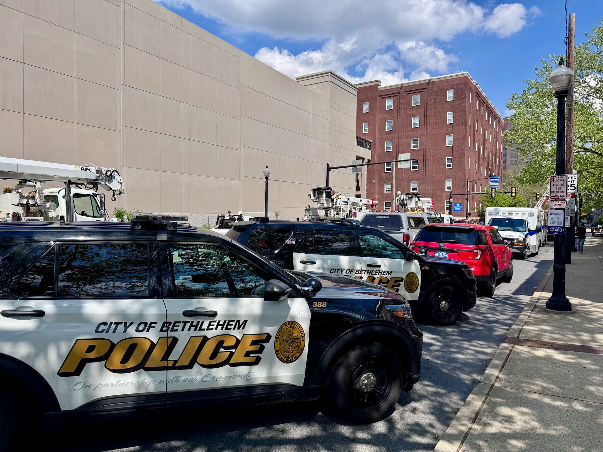 bethlehem police cruisers on southside bethlehem pa