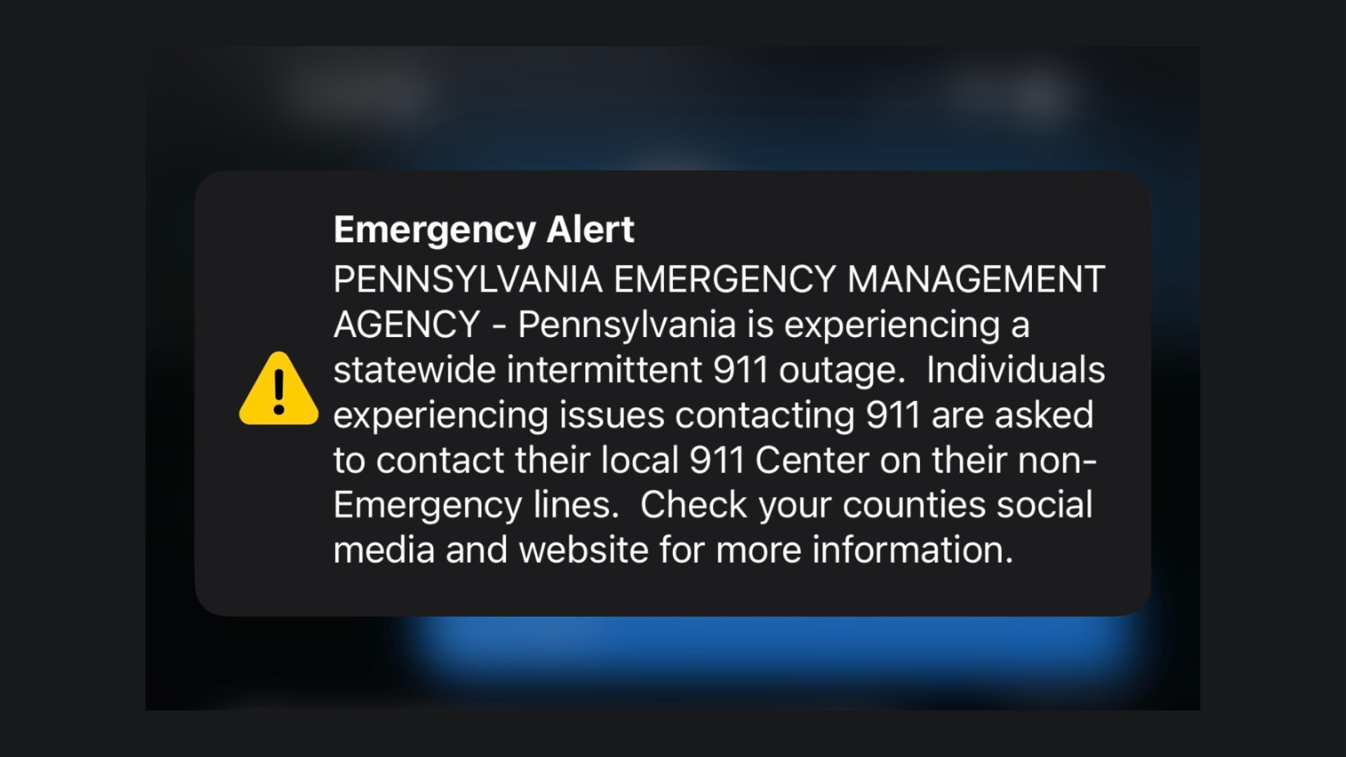 pennsylvania 911 emergency outlet use non emergency numbers lehigh valley
