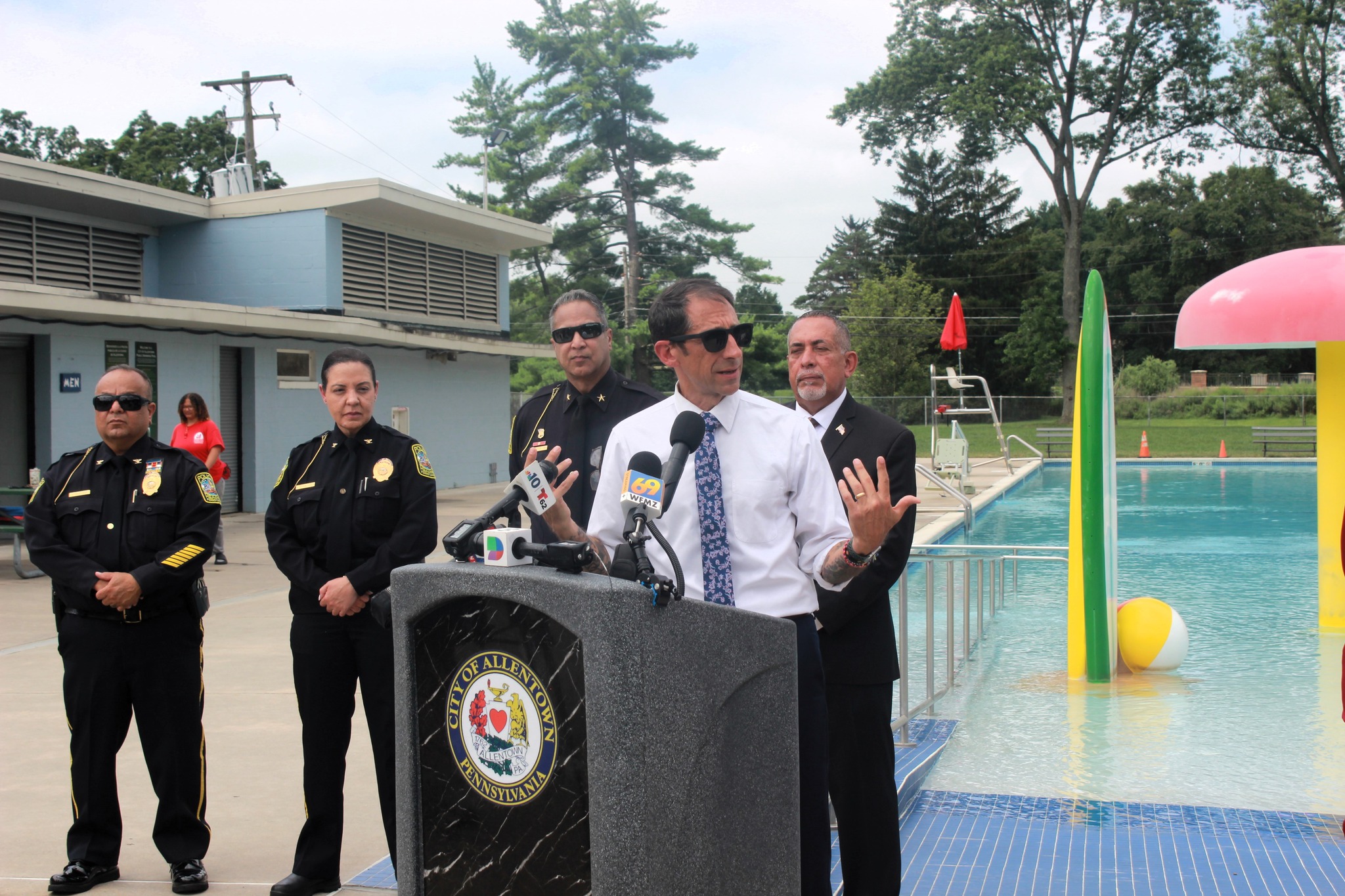 illegal swimming press conference allentown mayor matt tuerk