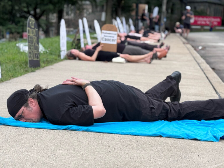 Lehigh Valley residents stage ‘die-in’ to protest federal healthcare budget cuts