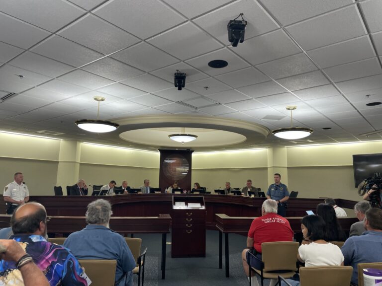 Protesters call for Keegan’s resignation as county council backs anti-violence resolution