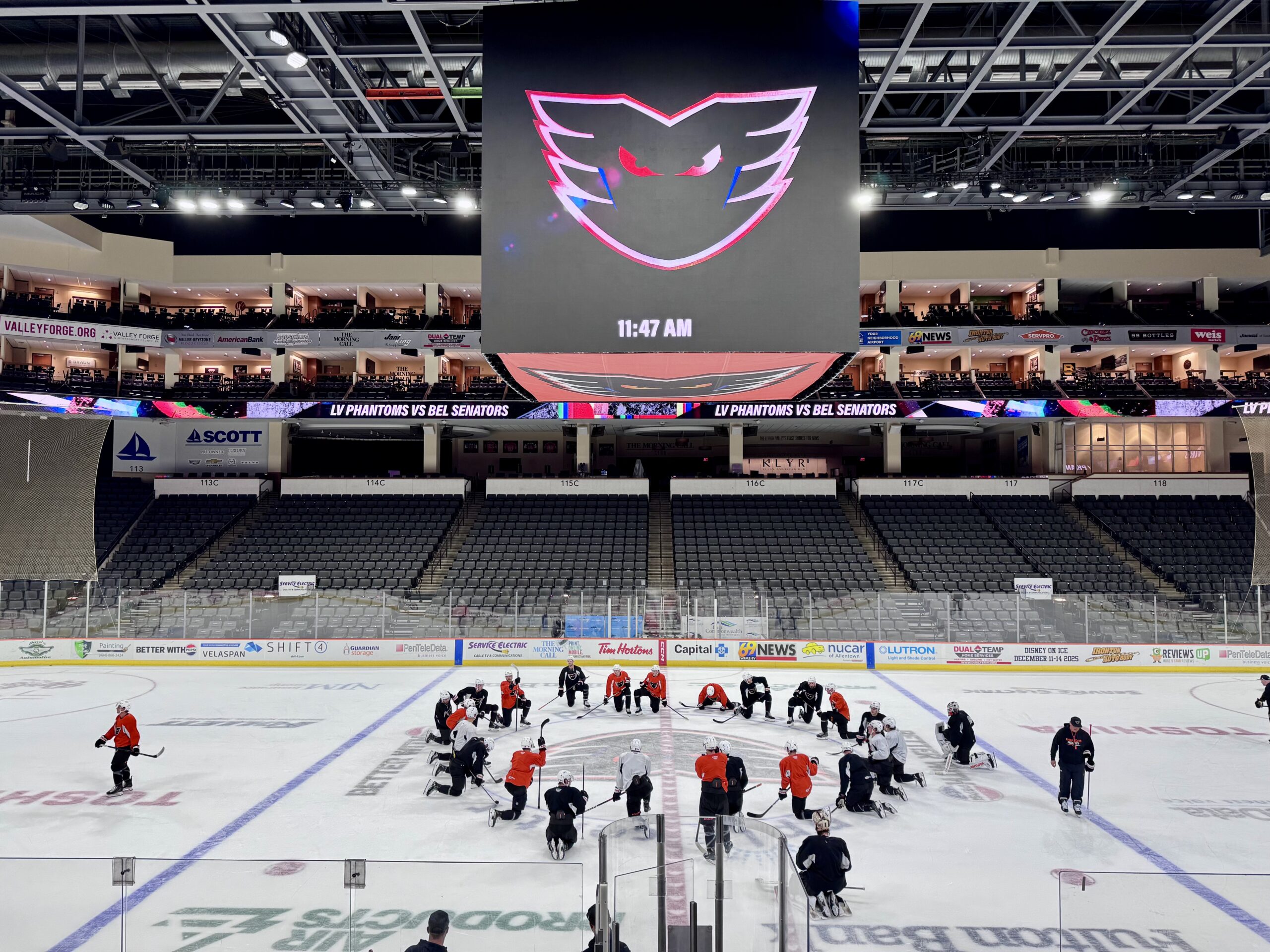 lehigh valley phantoms hockey screen upgrades new talent 2025 season