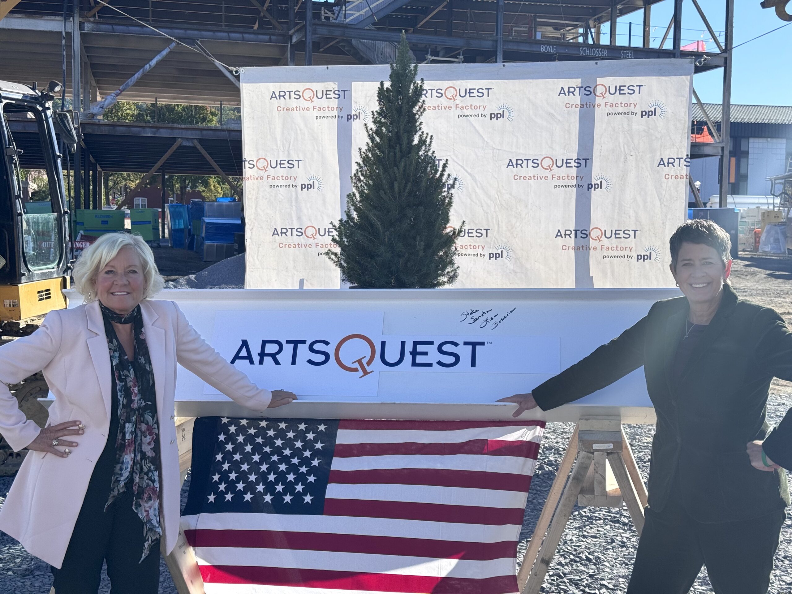 state sen lisa boscola with kassie hilgert artsquest bethlehem beam signing