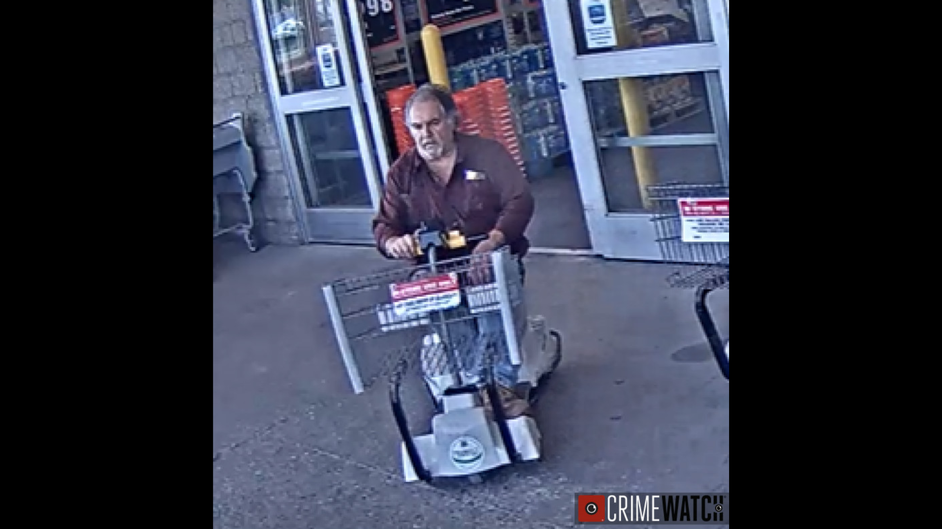 man on power chair wanter for home depot thefts palmer pd