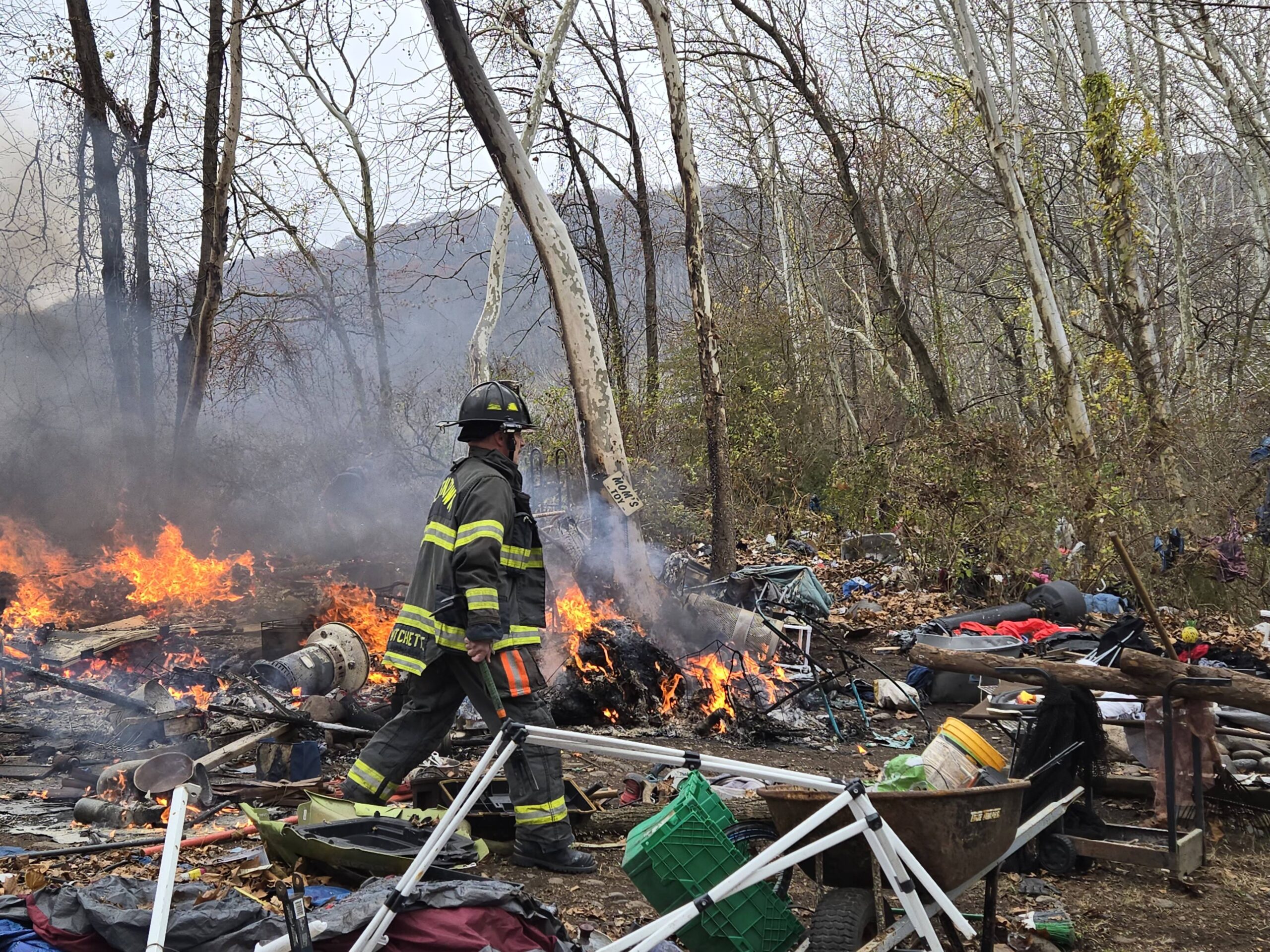 allentown homeless encampment fire