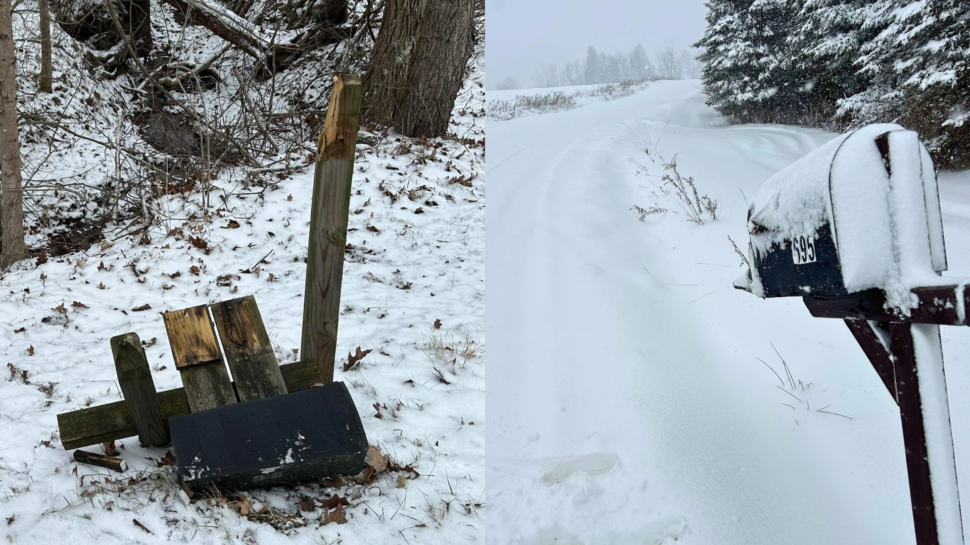 pennsylvania broken mailbox damage penndot snow plowing