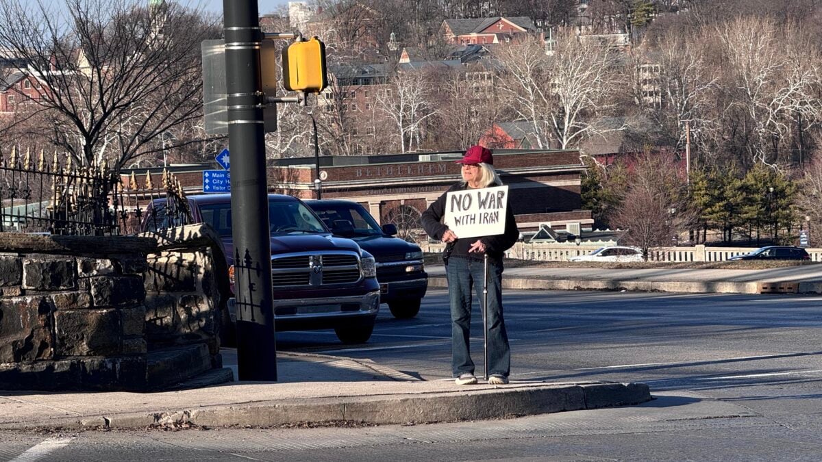 iran strikes protest bethlehem pa feb 28 2026