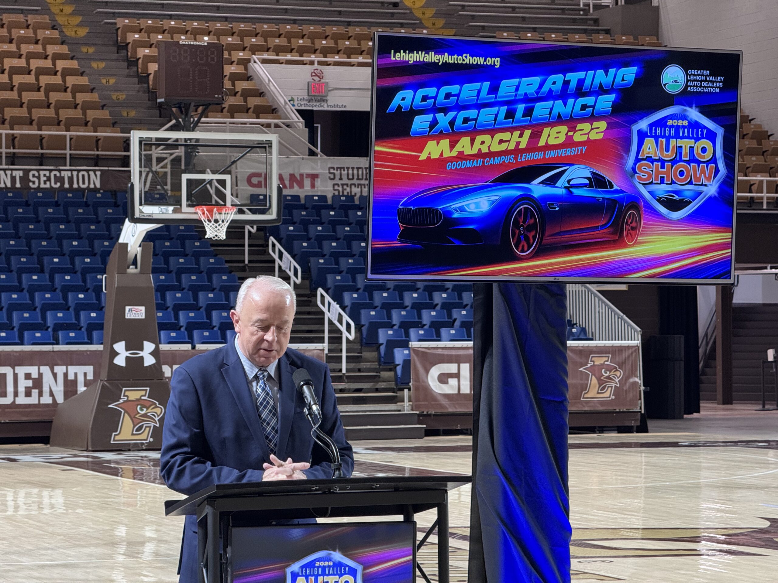 dan moyer 2026 lehigh valley auto show media event stabler arena