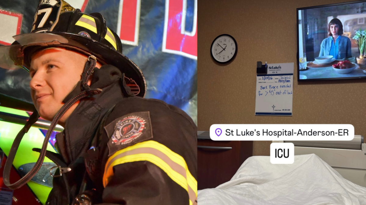 bobby lewullis easton firefighter fell injury