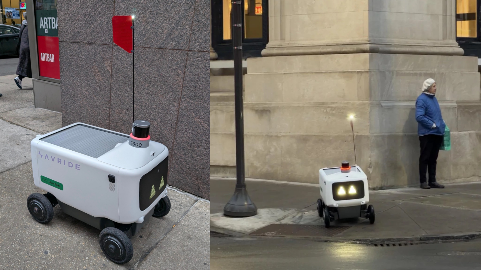avride uber eats delivery robot philly february 2026
