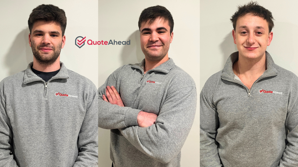 quoteahead contractor app founding team dylan, derrick, david