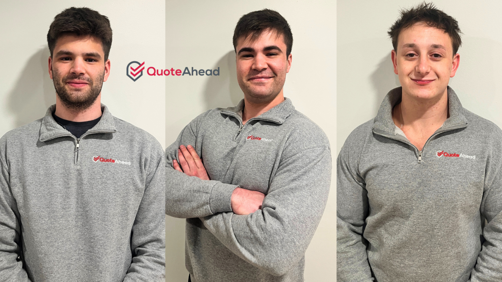 quoteahead contractor app founding team dylan, derrick, david