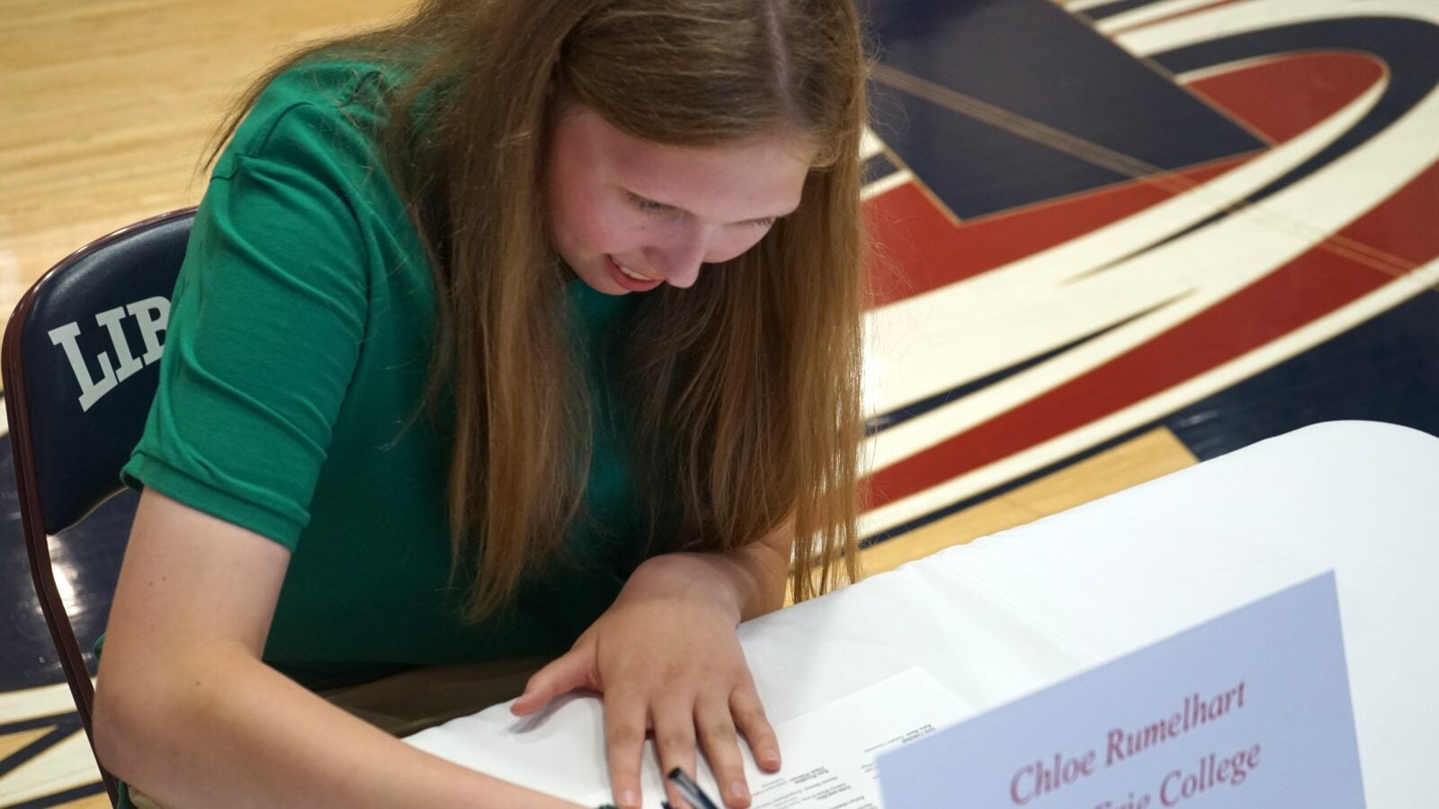 chloe rumelhart, basketball, lake erie
