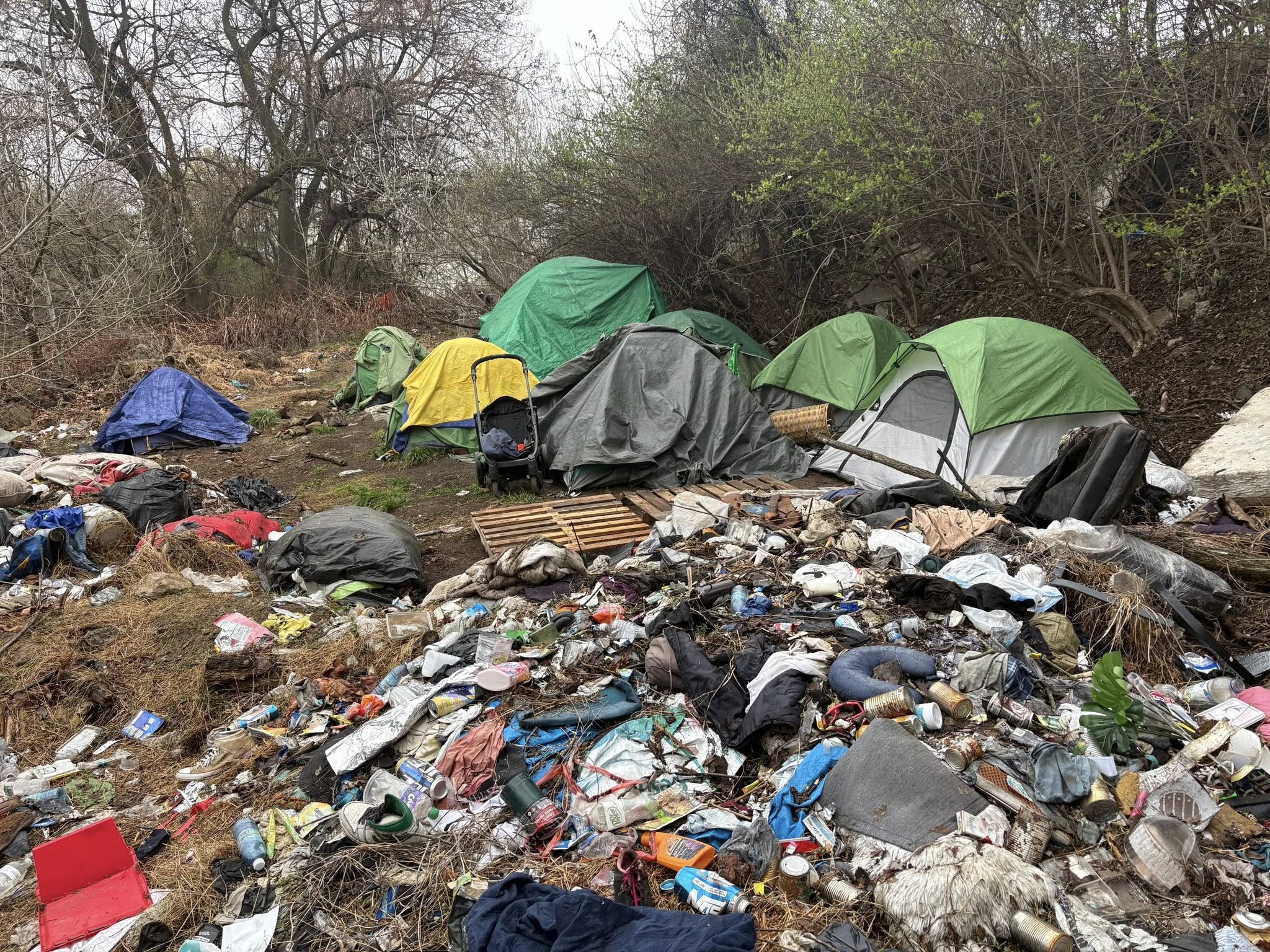 easton homeless camp cleanup april 10 2026