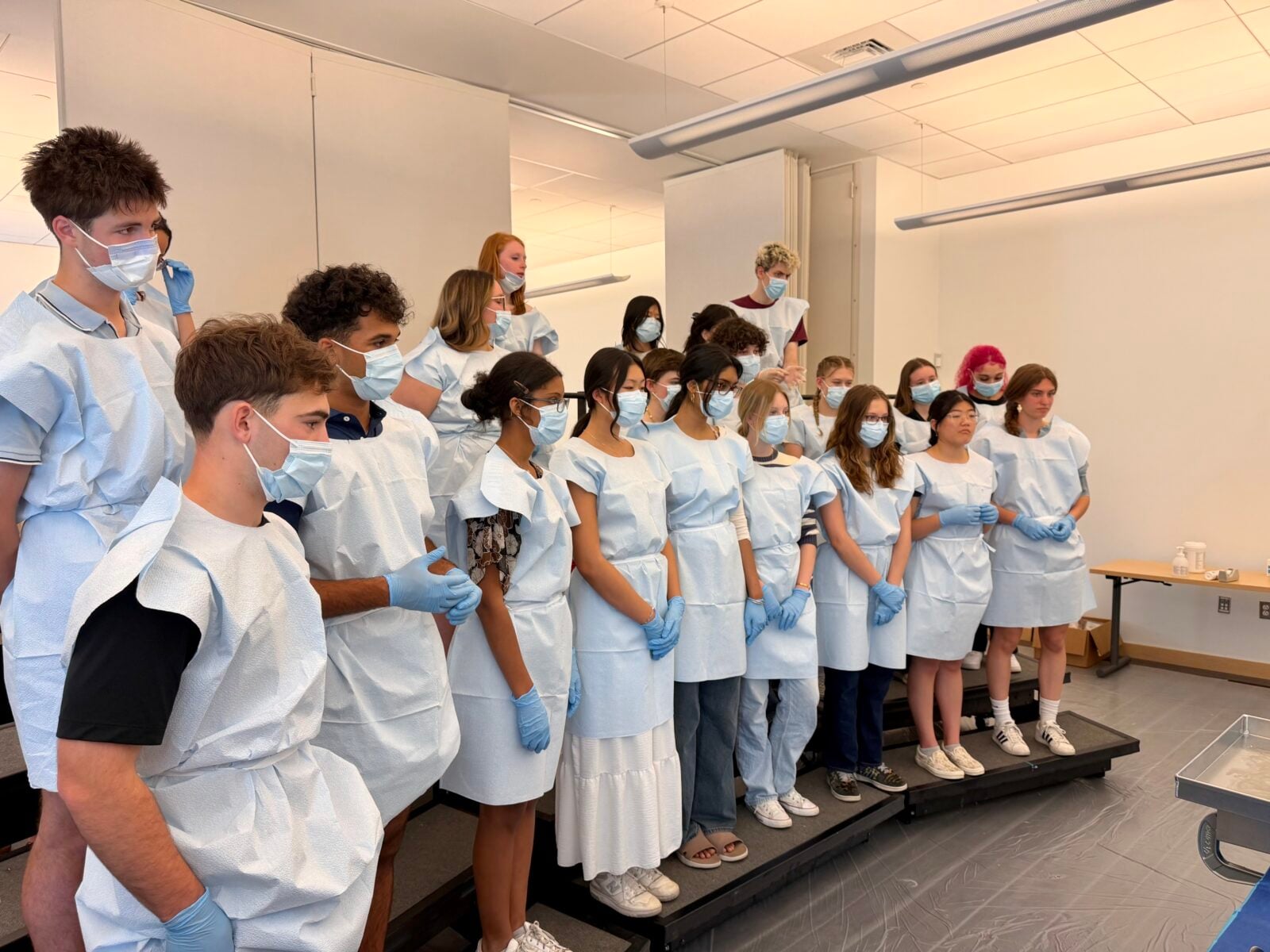 moravian academy high school kids real arm cadaver dissection may 5 2026
