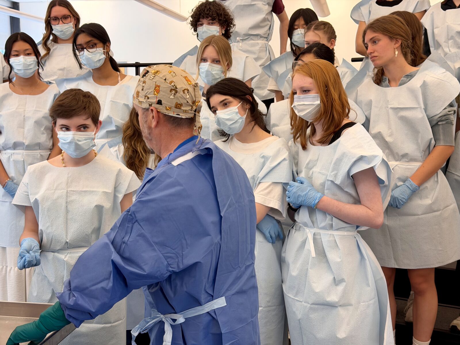 moravian academy high school kids real arm cadaver dissection may 5 2026