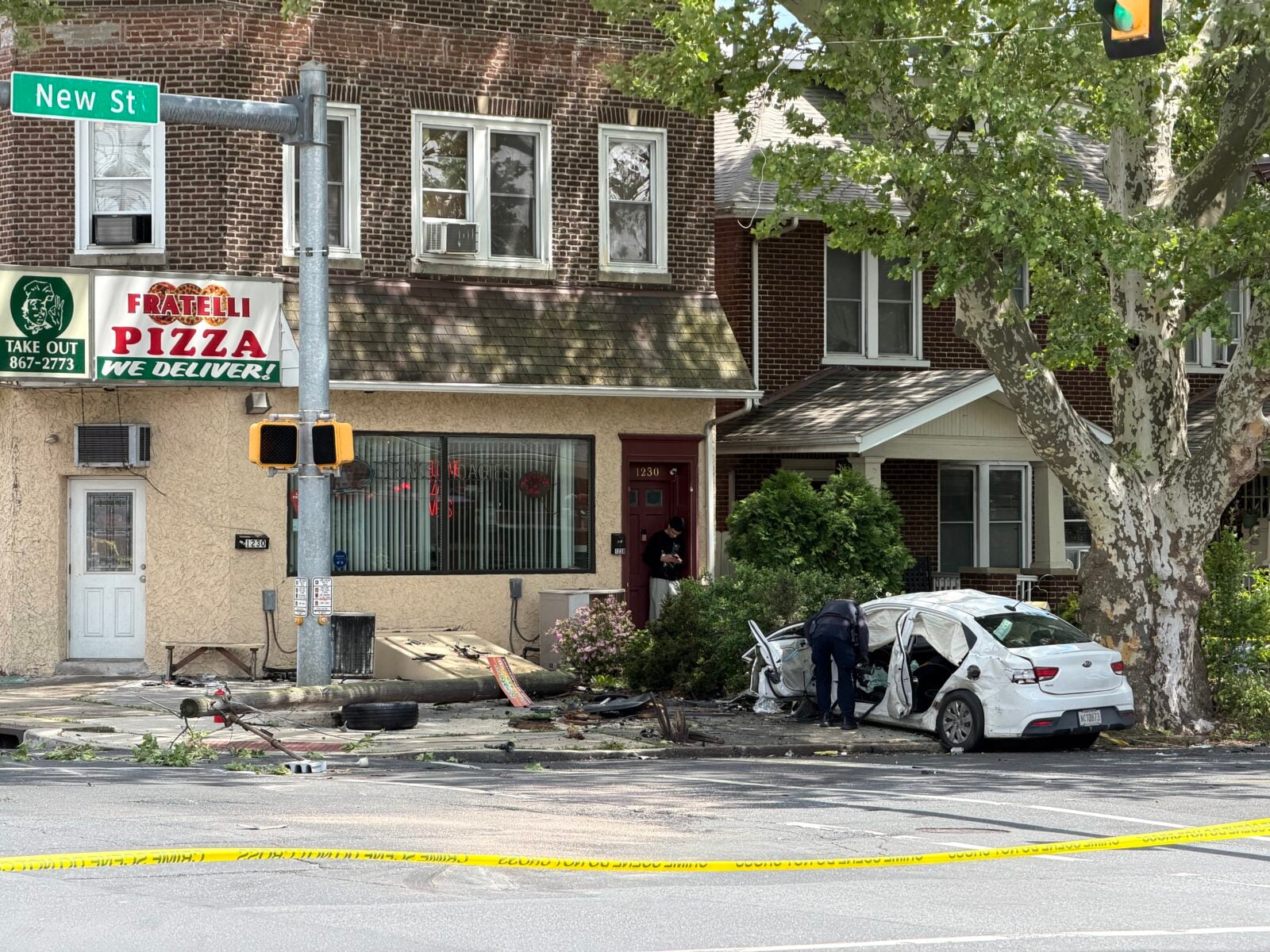 car crash white kia vs grey suv bethlehem pa new street and elizabeth