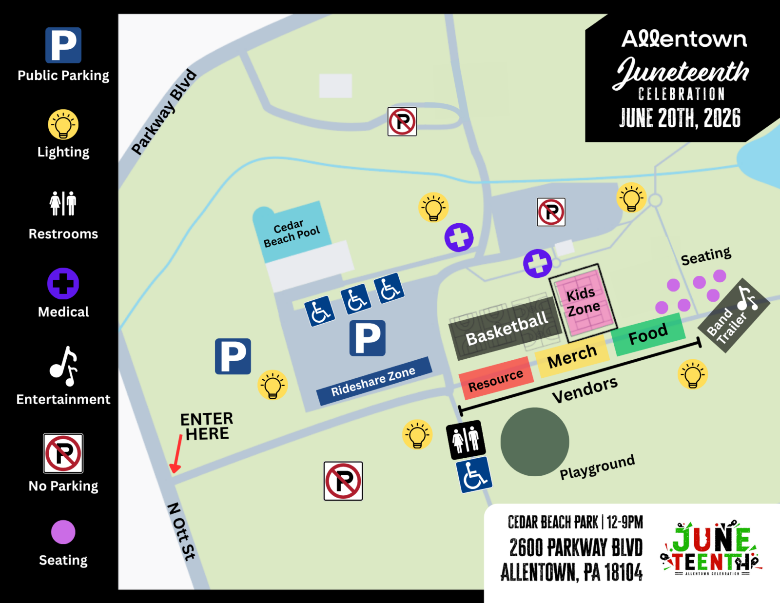 allentown juneteenth 2026 event map