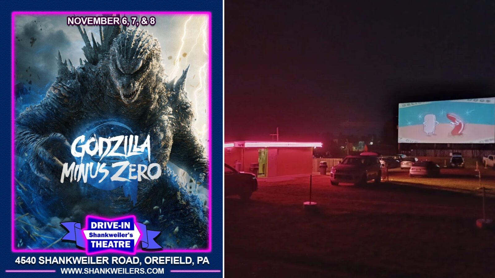 Shankweiler’s Drive-In to show Godzilla Minus Zero on release weekend